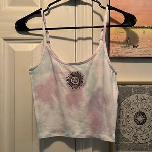 Sun tie dye Crop top